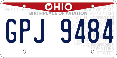 OH license plate GPJ9484