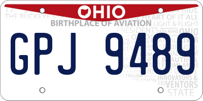 OH license plate GPJ9489
