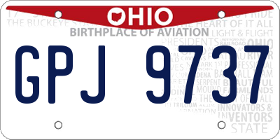 OH license plate GPJ9737