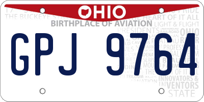 OH license plate GPJ9764