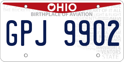 OH license plate GPJ9902