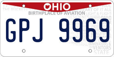 OH license plate GPJ9969