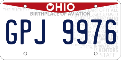 OH license plate GPJ9976