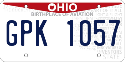 OH license plate GPK1057