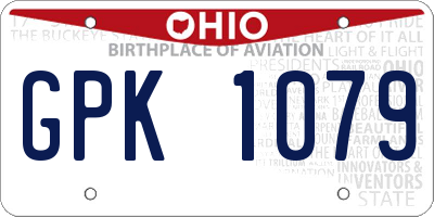 OH license plate GPK1079