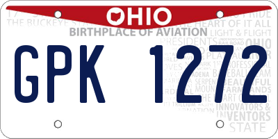 OH license plate GPK1272