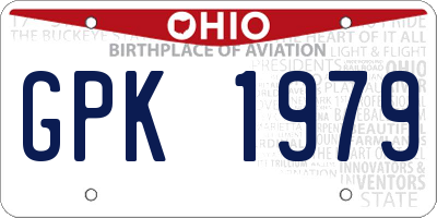 OH license plate GPK1979