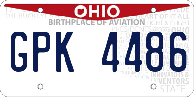 OH license plate GPK4486