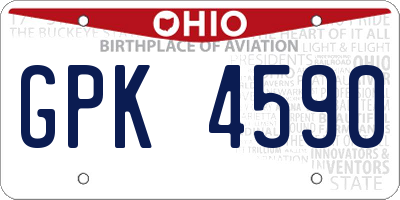 OH license plate GPK4590