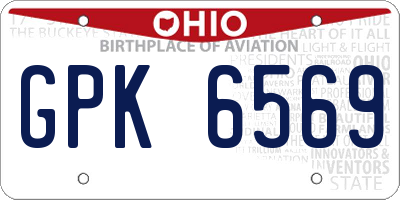 OH license plate GPK6569
