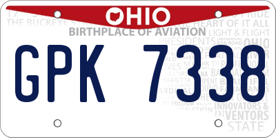 OH license plate GPK7338