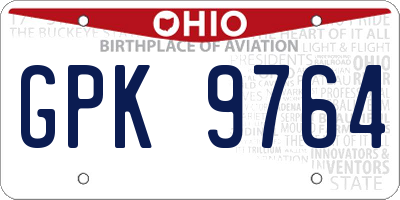 OH license plate GPK9764