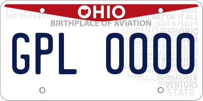 OH license plate GPL0000