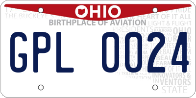 OH license plate GPL0024