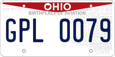 OH license plate GPL0079