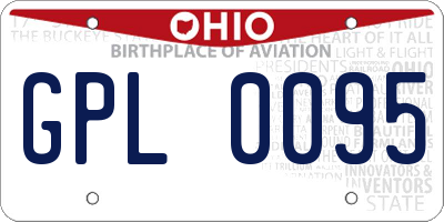 OH license plate GPL0095