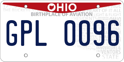OH license plate GPL0096