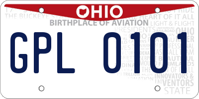 OH license plate GPL0101