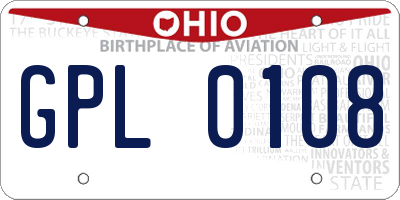 OH license plate GPL0108