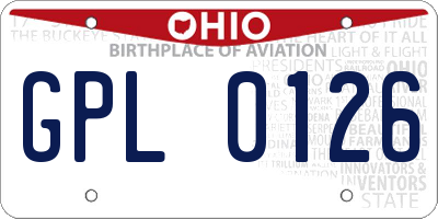 OH license plate GPL0126