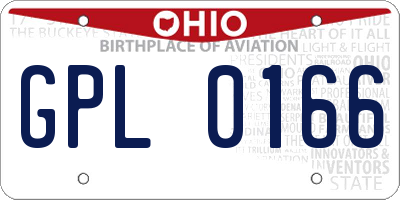 OH license plate GPL0166