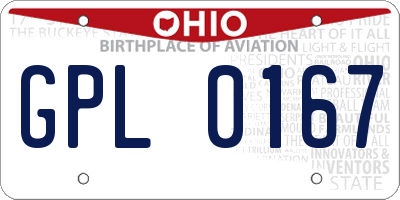OH license plate GPL0167