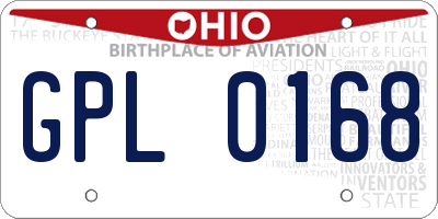 OH license plate GPL0168