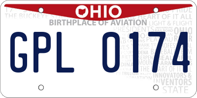 OH license plate GPL0174