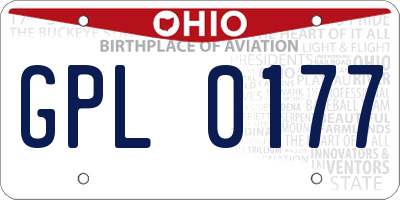 OH license plate GPL0177