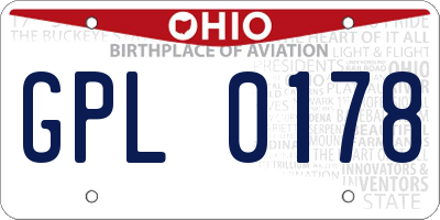 OH license plate GPL0178