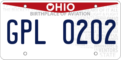 OH license plate GPL0202