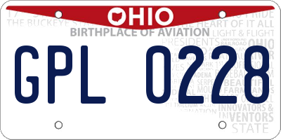 OH license plate GPL0228