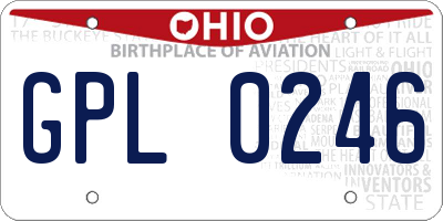 OH license plate GPL0246