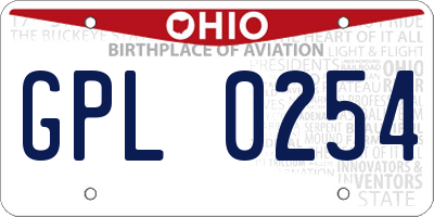 OH license plate GPL0254