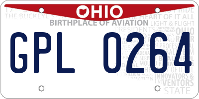 OH license plate GPL0264