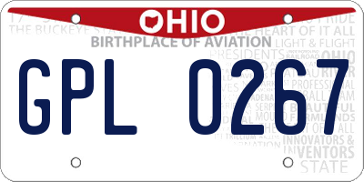 OH license plate GPL0267