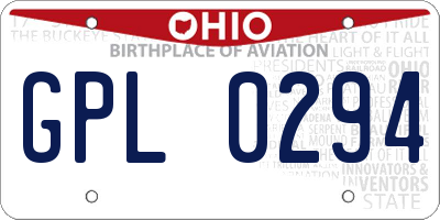 OH license plate GPL0294