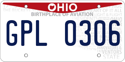 OH license plate GPL0306