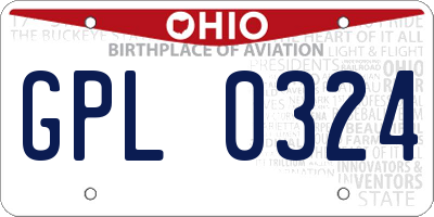 OH license plate GPL0324