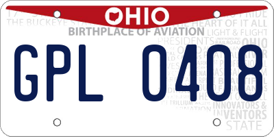 OH license plate GPL0408