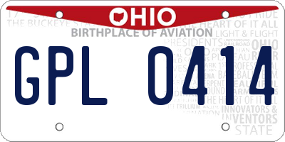 OH license plate GPL0414