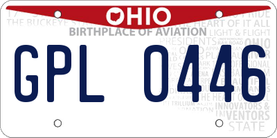 OH license plate GPL0446