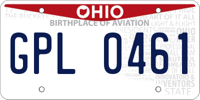 OH license plate GPL0461