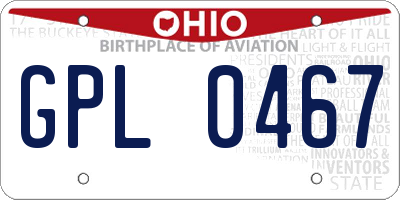 OH license plate GPL0467