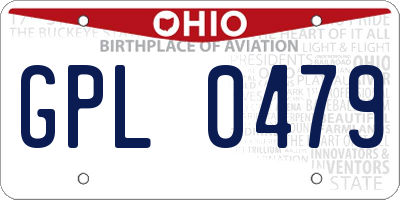 OH license plate GPL0479