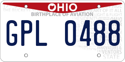 OH license plate GPL0488
