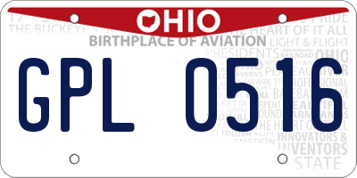 OH license plate GPL0516
