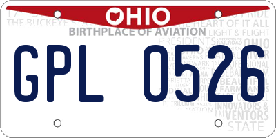 OH license plate GPL0526