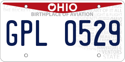OH license plate GPL0529