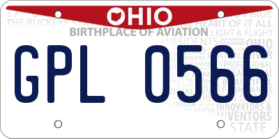 OH license plate GPL0566